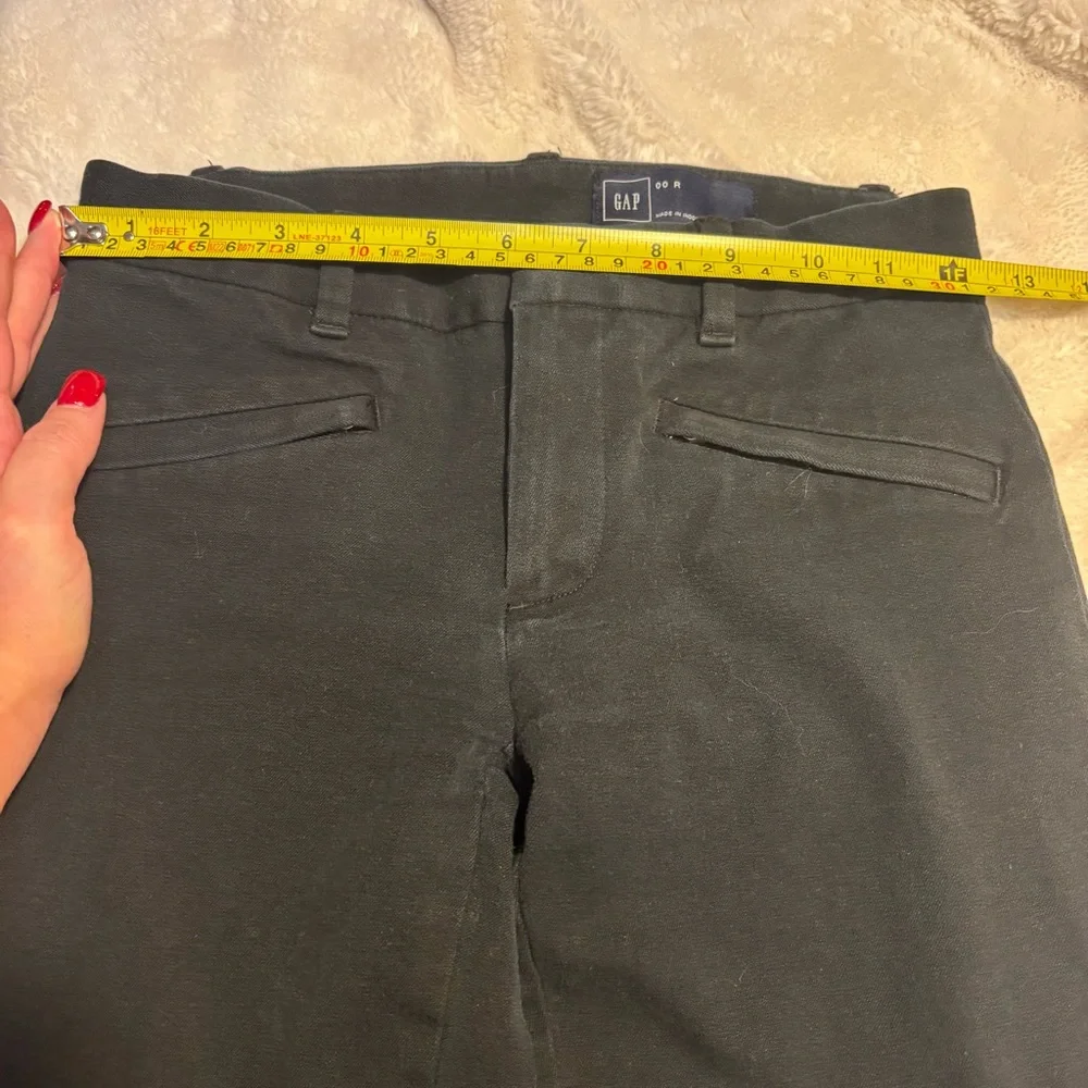GAP Skinny Ankle B Pants Sz 00R True Black Stretch Cotton Spandex Cropped Pants